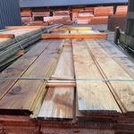 Ca. 130x Douglas wisselsponning/halfhoutsrabat, 16x190mm, lengte 400cm